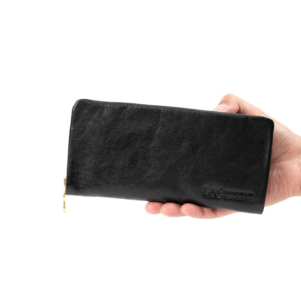 Leeリー長財布メンズレディース本革牛革革レザー財布ファスナーラウンドファスナーメンズ財布メンズ長財布プレゼントおしゃれおすすめブランド大容量薄いブラックブラウン黒茶色クロ320-1926