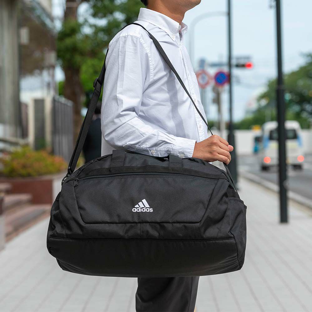 アディダスボストンバッグadidas46L男子女子メンズレディース2泊3泊4泊ボストンバックボストンスポーツ部活合宿修学旅行林間学校高校生中学生小学生軽量軽い63605