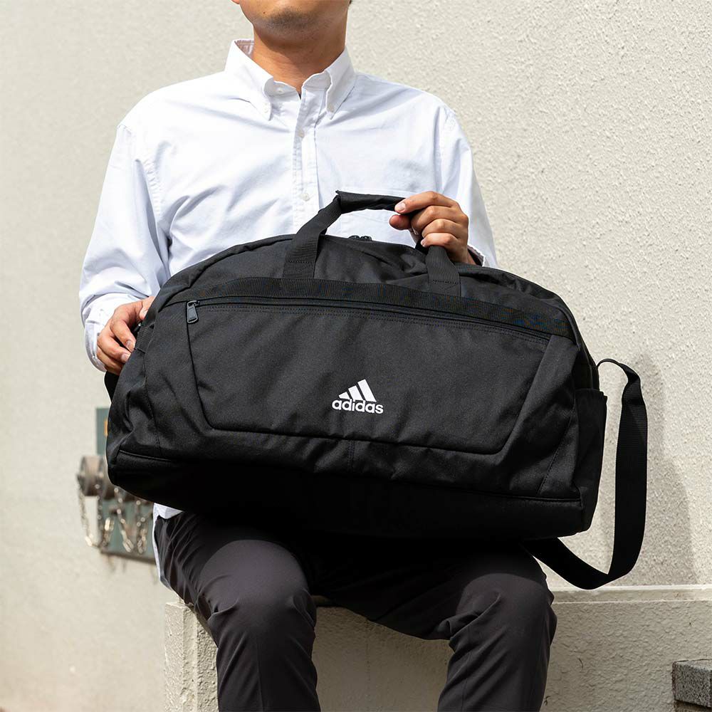 アディダスボストンバッグadidas46L男子女子メンズレディース2泊3泊4泊ボストンバックボストンスポーツ部活合宿修学旅行林間学校高校生中学生小学生軽量軽い63605