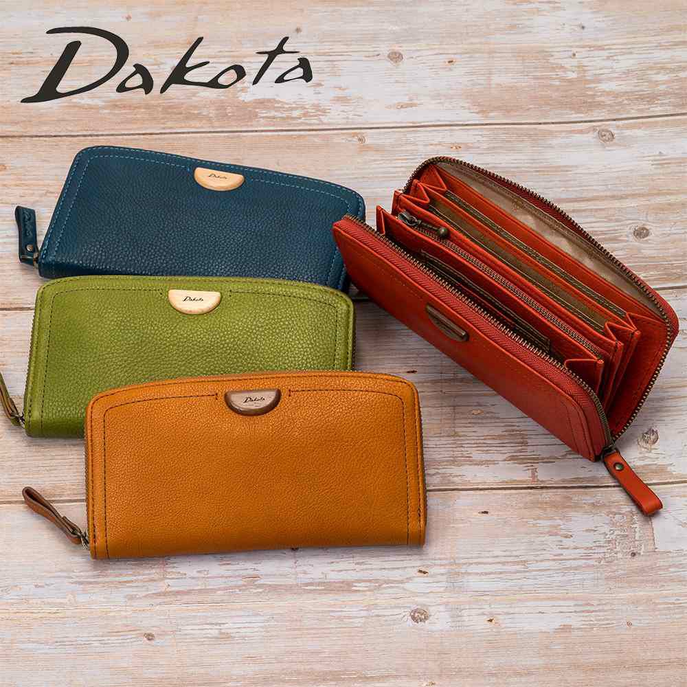 ダコタDakota長財布レディースアーブルラウンドファスナー財布ファスナーレディース財布レディース長財布本革革レザー大容量ブランドおしゃれ薄いカード入れ多いカードポケット多数31363