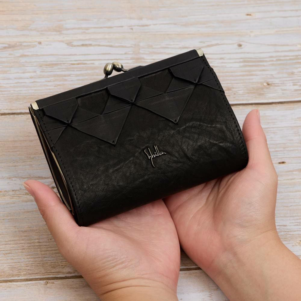 シビラ財布sybillaがま口二つ折りオリガミレディース女性二つ折り財布がま口財布ブランドコンパクト本革5470470