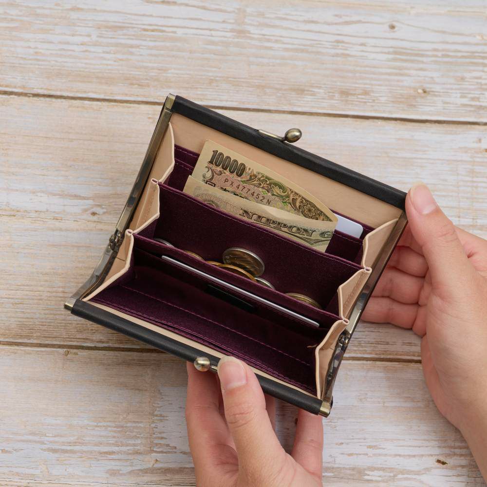 シビラ財布sybillaがま口二つ折りオリガミレディース女性二つ折り財布がま口財布ブランドコンパクト本革5470470