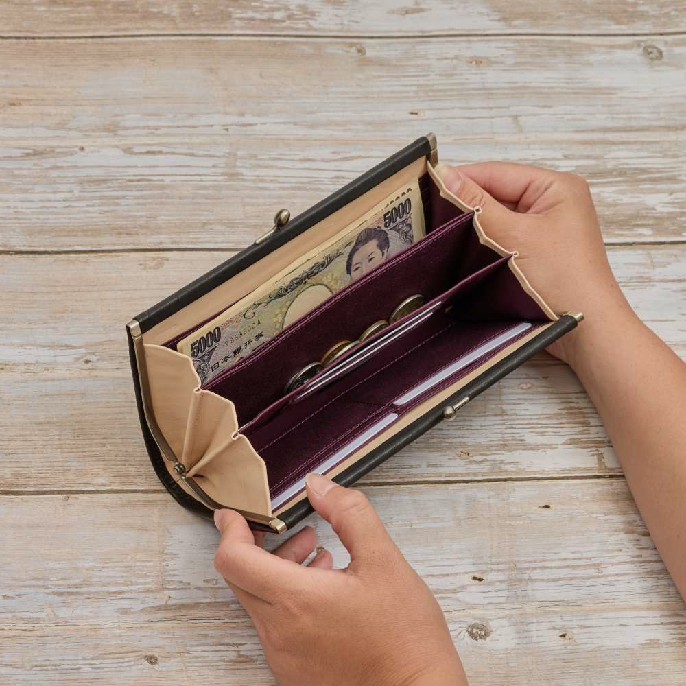 シビラ財布sybilla長財布がま口オリガミレディース女性大容量財布ブランド本革5470473