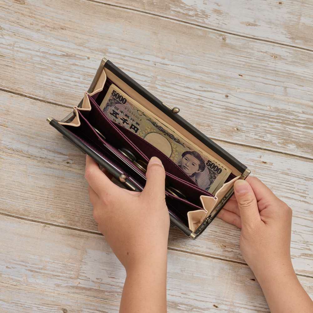 シビラ財布sybilla長財布がま口オリガミレディース女性大容量財布ブランド本革5470473