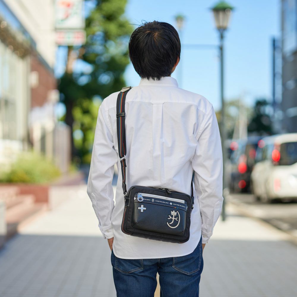 カステルバジャックショルダーバッグバッグ横型CASTELBAJACコネクトメンズレディースショルダーバックショルダー斜めがけバック斜め掛けバッグ肩掛けカバンブランド大人おしゃれコンパクト男性小さめ83112