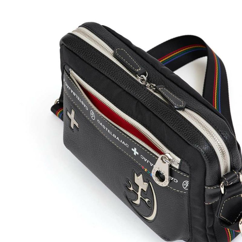 カステルバジャックショルダーバッグバッグ横型CASTELBAJACコネクトメンズレディースショルダーバックショルダー斜めがけバック斜め掛けバッグ肩掛けカバンブランド大人おしゃれコンパクト男性小さめ83112