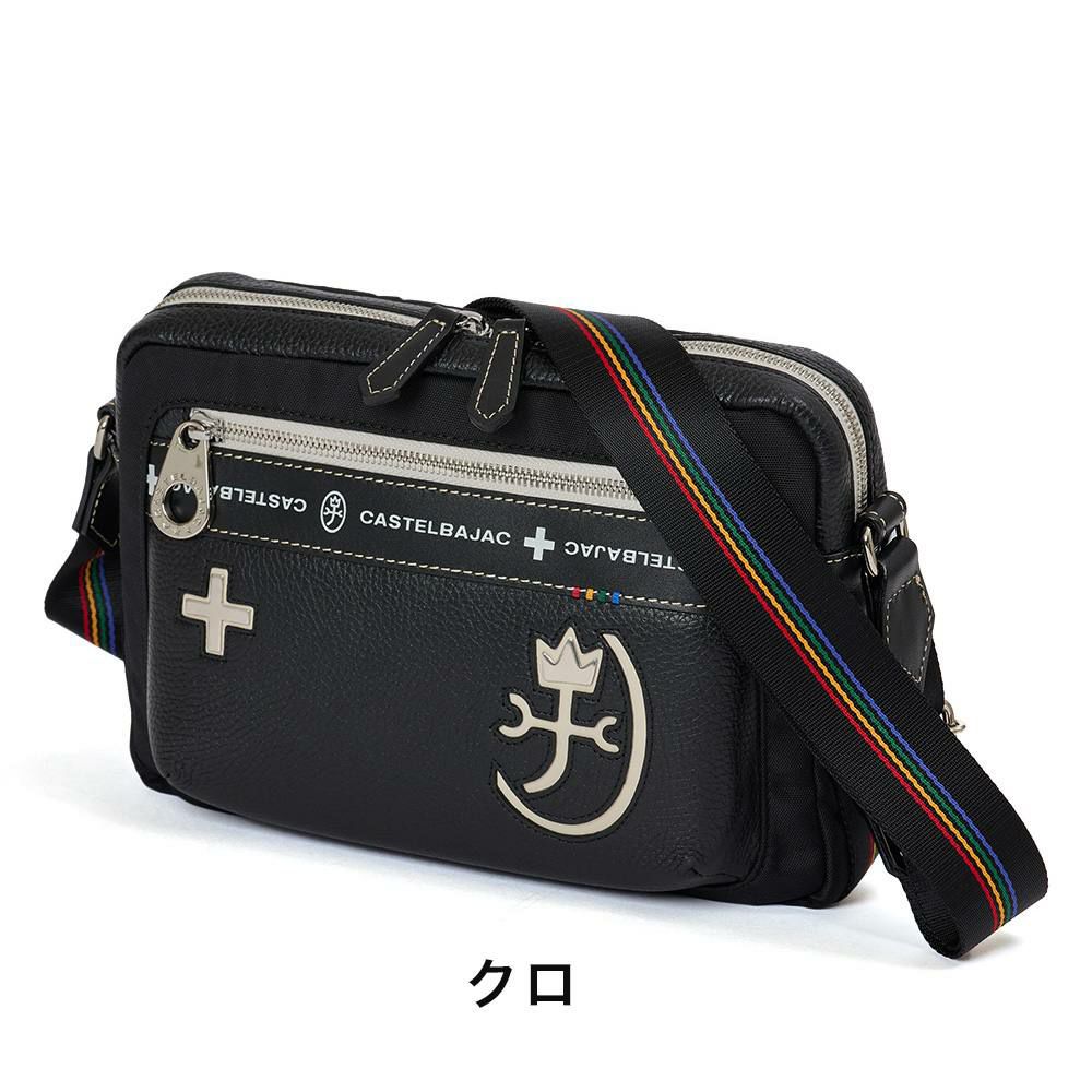 カステルバジャックショルダーバッグバッグ横型CASTELBAJACコネクトメンズレディースショルダーバックショルダー斜めがけバック斜め掛けバッグ肩掛けカバンブランド大人おしゃれコンパクト男性小さめ83112