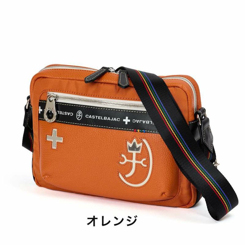 カステルバジャックショルダーバッグバッグ横型CASTELBAJACコネクトメンズレディースショルダーバックショルダー斜めがけバック斜め掛けバッグ肩掛けカバンブランド大人おしゃれコンパクト男性小さめ83112