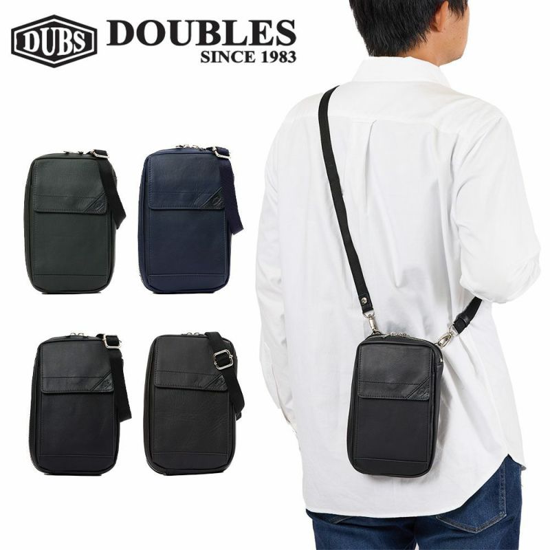 DOUBLESダブルスショルダーバッグミニバッグメンズレディース本革革レザースマホショルダーバッグスマホポーチブランドおしゃれ小さめミニショルダーバッグ40代50代60代KNJ-7735