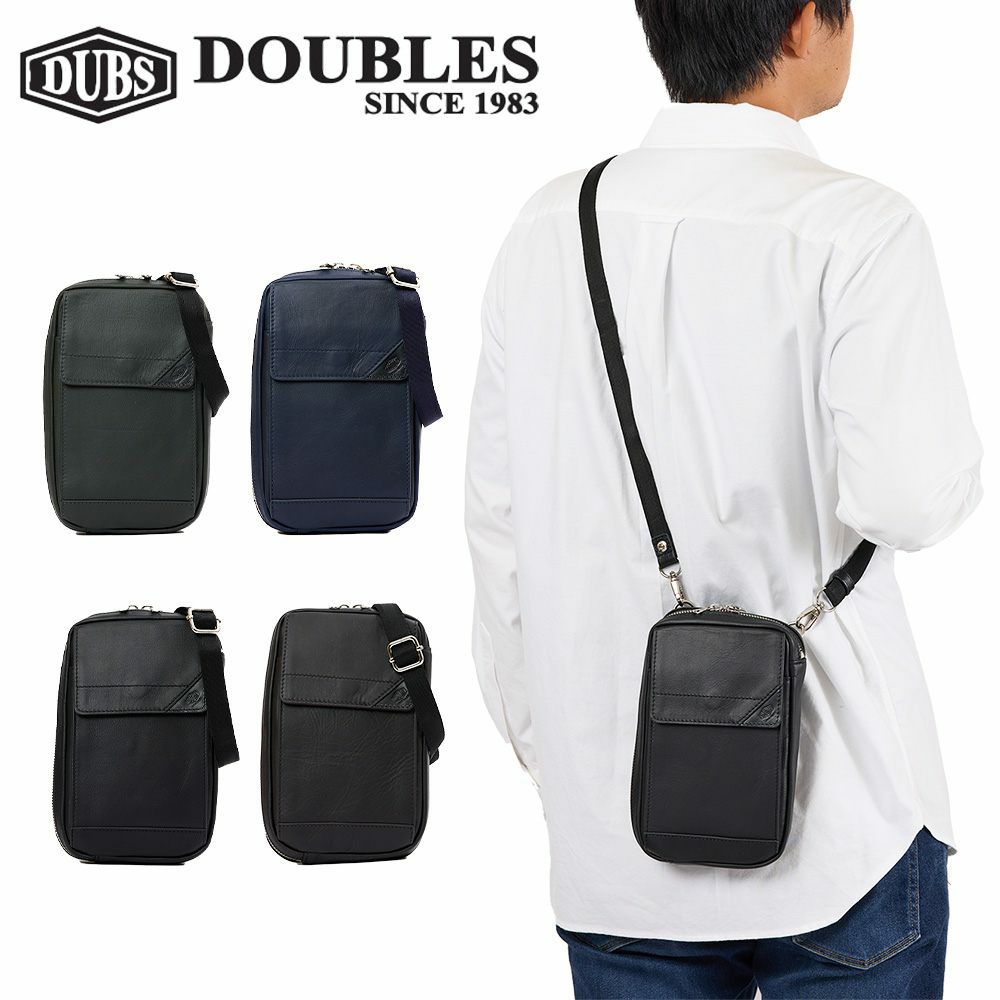 DOUBLESダブルスショルダーバッグミニバッグメンズレディース本革革レザースマホショルダーバッグスマホポーチブランドおしゃれ小さめミニショルダーバッグ40代50代60代KNJ-7735