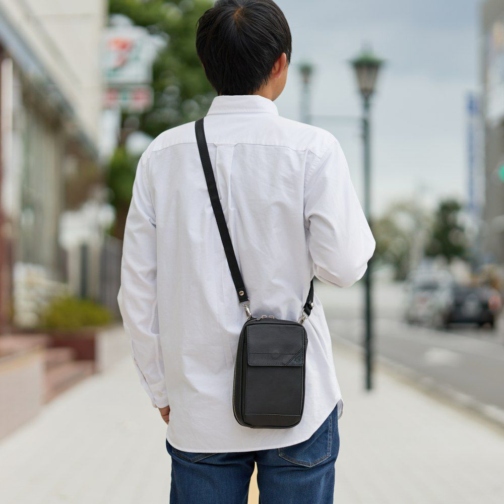 DOUBLESダブルスショルダーバッグミニバッグメンズレディース本革革レザースマホショルダーバッグスマホポーチブランドおしゃれ小さめミニショルダーバッグ40代50代60代KNJ-7735