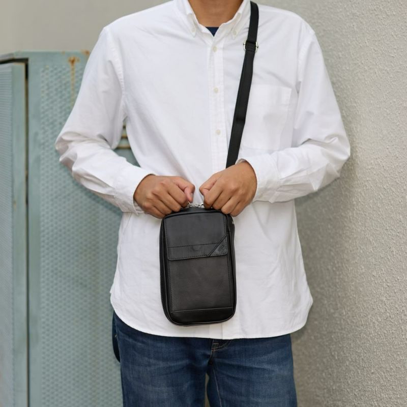 DOUBLESダブルスショルダーバッグミニバッグメンズレディース本革革レザースマホショルダーバッグスマホポーチブランドおしゃれ小さめミニショルダーバッグ40代50代60代KNJ-7735