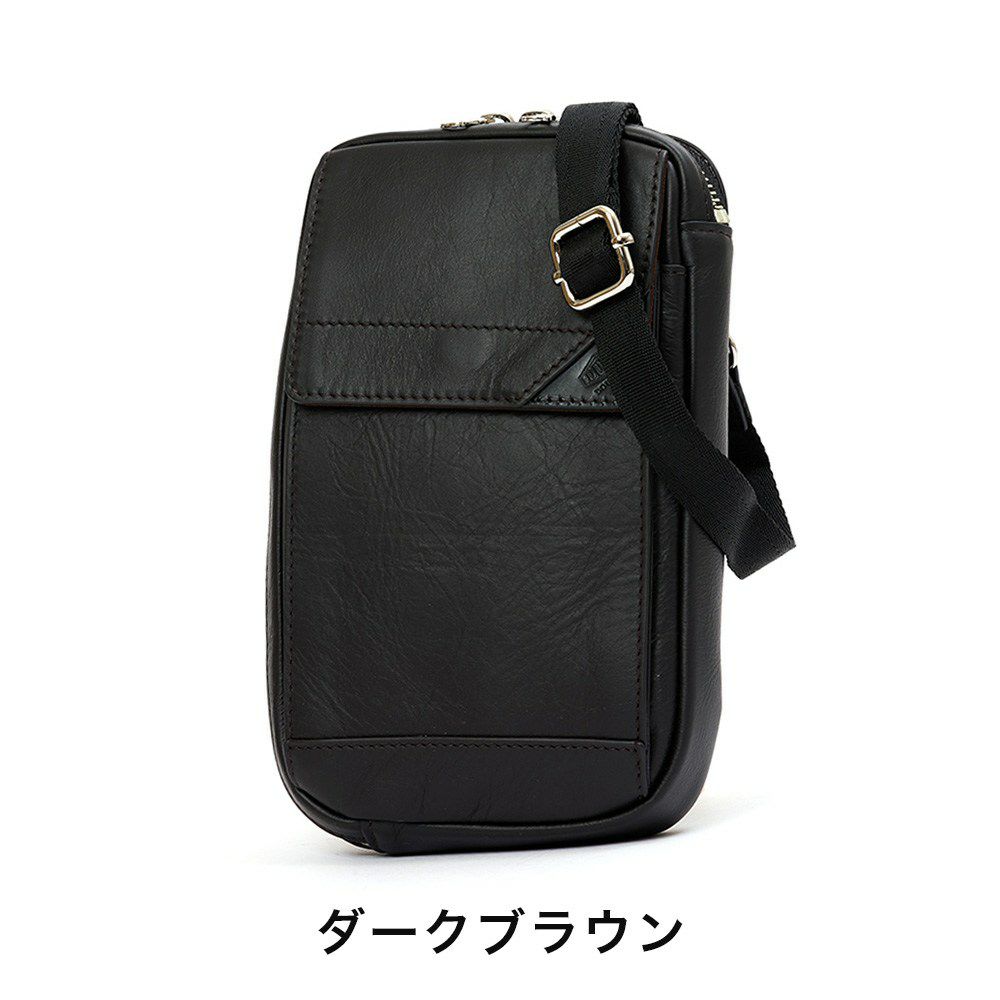 DOUBLESダブルスショルダーバッグミニバッグメンズレディース本革革レザースマホショルダーバッグスマホポーチブランドおしゃれ小さめミニショルダーバッグ40代50代60代KNJ-7735