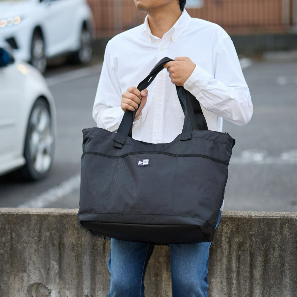ニューエラトートバッグNEWERAメンズレディースGymToteBag37Lトートバックカジュアルショルダー付き2WAY肩掛けカバン人気おしゃれファスナー付き大きめ大容量ブランドNEWERA