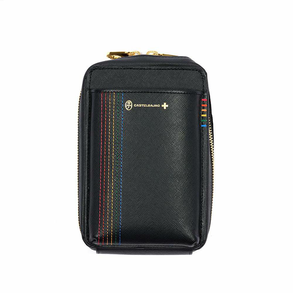 カステルバジャックスマホショルダーMサイズスマホポーチバッグショルダーバッグシェストCASTELBAJAC本革メンズレディース財布ショルダースマホショルダーバッグブランド大きめ27102