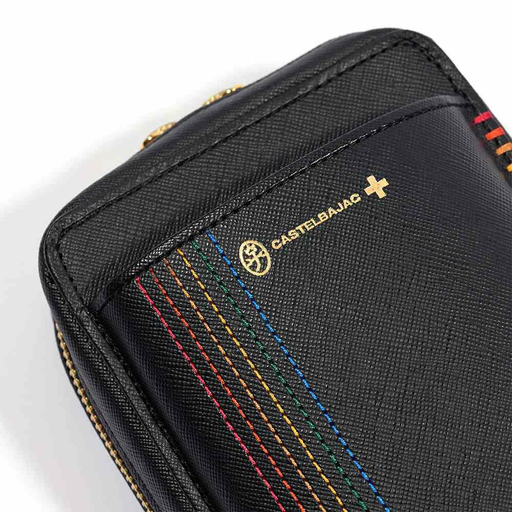 カステルバジャックスマホショルダーMサイズスマホポーチバッグショルダーバッグシェストCASTELBAJAC本革メンズレディース財布ショルダースマホショルダーバッグブランド大きめ27102