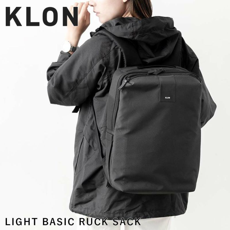 KLONリュッククローンメンズレディースLIGHTBASICRUCKSACK16Lバックパックリュックサック通学通勤撥水おしゃれブラック黒モノトーン