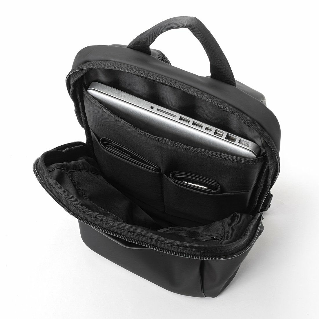 KLONリュッククローンメンズレディースMATTECOATEDRUCKSACKWAV14Lバックパックリュックサック通学通勤撥水おしゃれブラック黒モノトーン