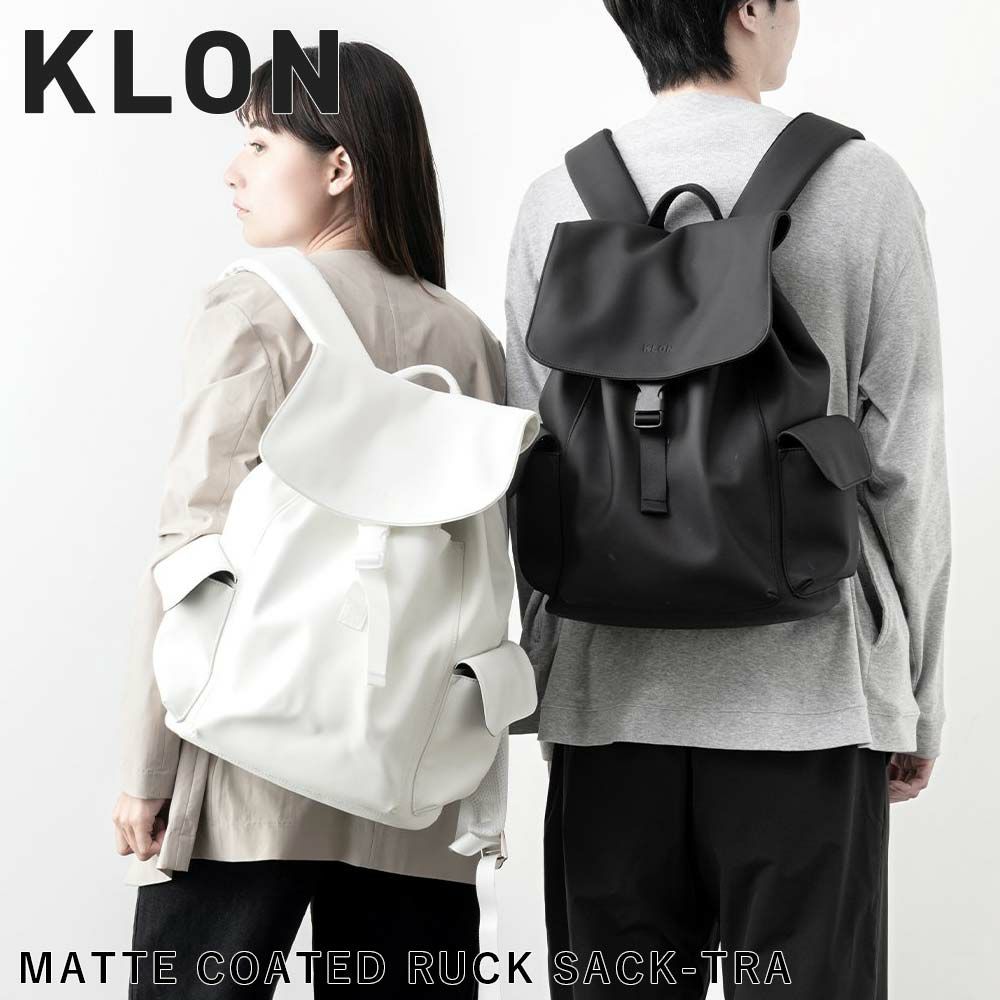 KLONリュッククローンメンズレディースMATTECOATEDRUCKSACKTRA18Lバックパックリュックサック通学通勤撥水おしゃれブラック黒ホワイト白