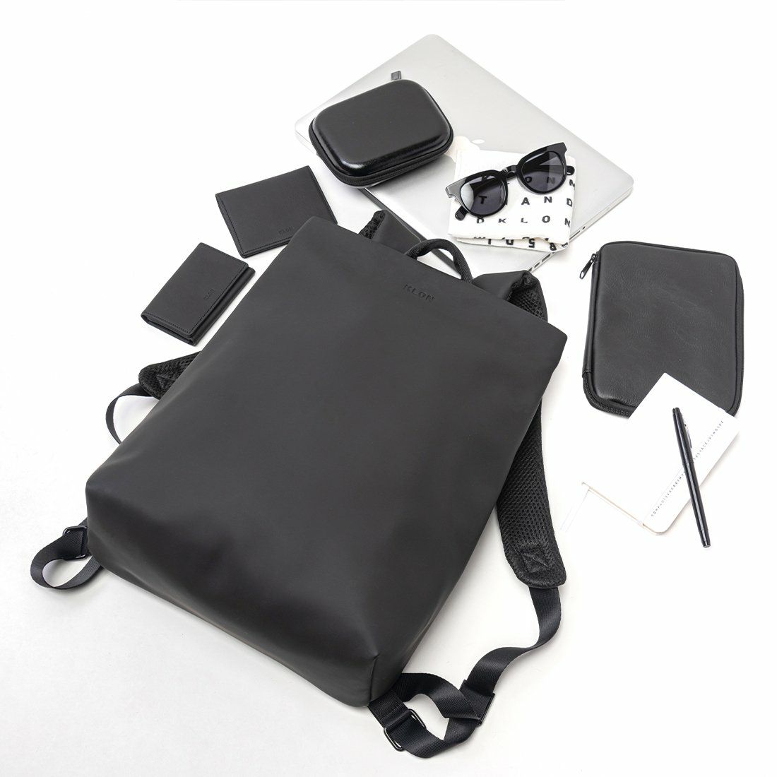 KLONリュッククローンメンズレディースMATTECOATEDRUCKSACK-SIM15Lバックパックリュックサック通学通勤撥水おしゃれブラック黒ホワイト白