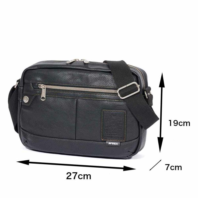 アビレックスショルダーバッグAVIREXバッグ合皮横型ショルダーバッグアヴィレックスメンズショルダーバックスクエアブランド人気かっこいい30代40代50代60代AX5002