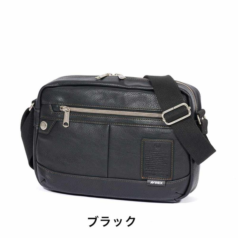 アビレックスショルダーバッグAVIREXバッグ合皮横型ショルダーバッグアヴィレックスメンズショルダーバックスクエアブランド人気かっこいい30代40代50代60代AX5002