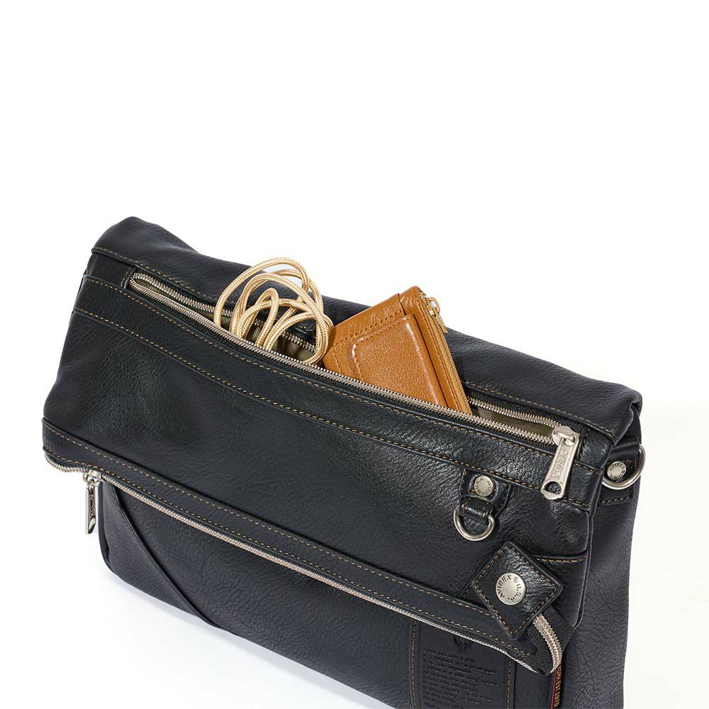 アビレックスショルダーバッグ2WAYAVIREXバッグ合皮横型ショルダーバッグアヴィレックスメンズトートバッグブランド人気かっこいい30代40代50代60代AX5003