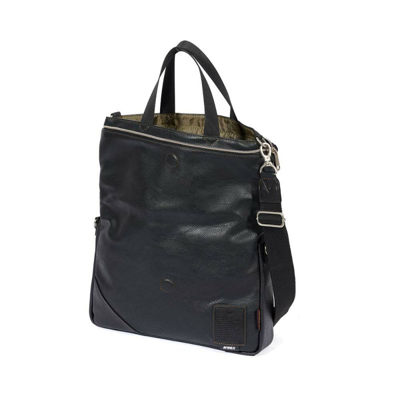アビレックスショルダーバッグ2WAYAVIREXバッグ合皮横型ショルダーバッグアヴィレックスメンズトートバッグブランド人気かっこいい30代40代50代60代AX5003