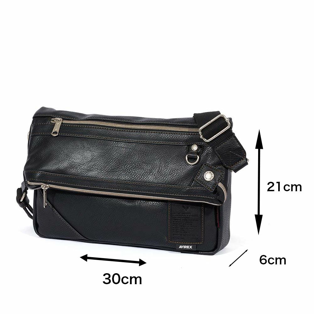 アビレックスショルダーバッグ2WAYAVIREXバッグ合皮横型ショルダーバッグアヴィレックスメンズトートバッグブランド人気かっこいい30代40代50代60代AX5003