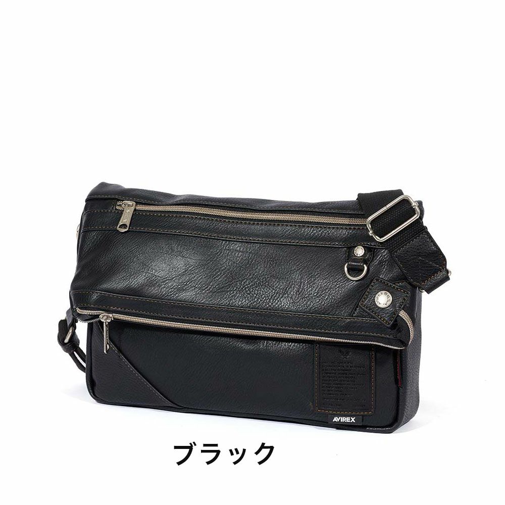 アビレックスショルダーバッグ2WAYAVIREXバッグ合皮横型ショルダーバッグアヴィレックスメンズトートバッグブランド人気かっこいい30代40代50代60代AX5003