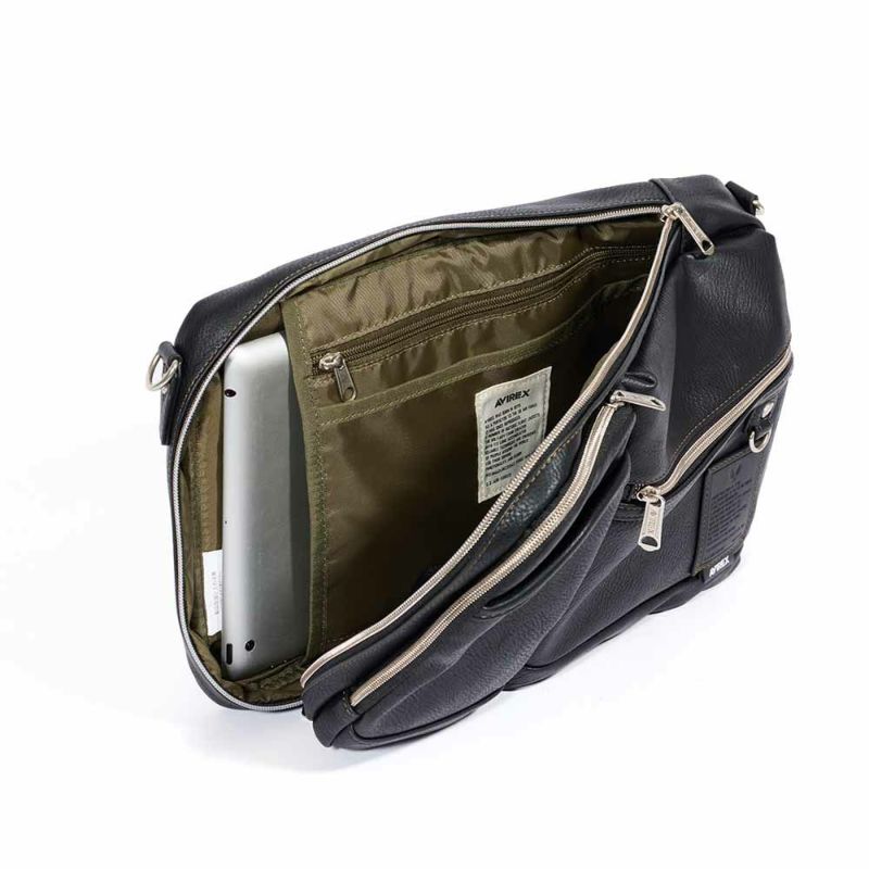 アビレックスショルダーバッグボディバッグ2WAYAVIREXバッグ合皮大きめ大容量アヴィレックスメンズショルダーバックブランド人気かっこいい30代40代50代60代AX5004