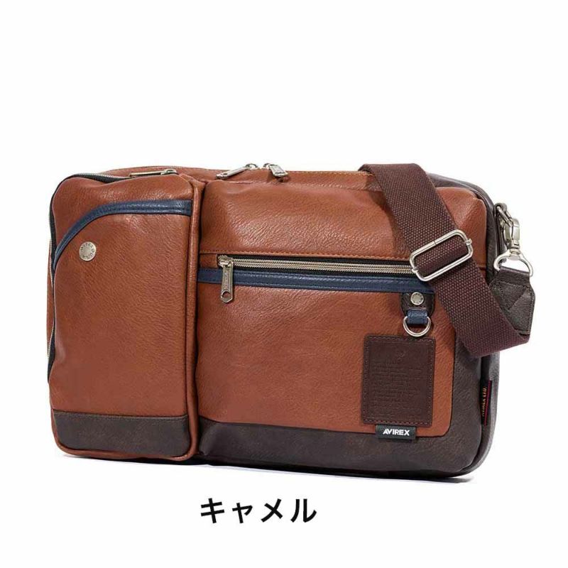 アビレックスショルダーバッグボディバッグ2WAYAVIREXバッグ合皮大きめ大容量アヴィレックスメンズショルダーバックブランド人気かっこいい30代40代50代60代AX5004