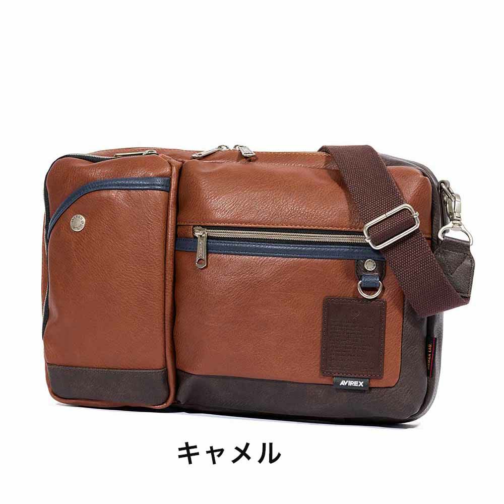 アビレックスショルダーバッグボディバッグ2WAYAVIREXバッグ合皮大きめ大容量アヴィレックスメンズショルダーバックブランド人気かっこいい30代40代50代60代AX5004