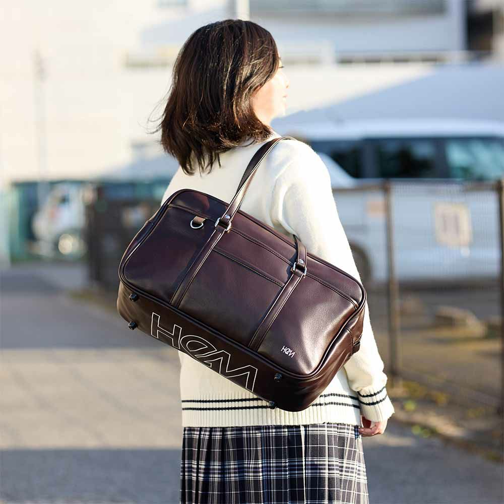 HeMヘムスクールバッグ合皮A4女子中学生高校生女子高生レディーススクールバックサブバッグサブバックスクバブランド通学おしゃれかわいい大容量学生かばん黒色茶色39-713