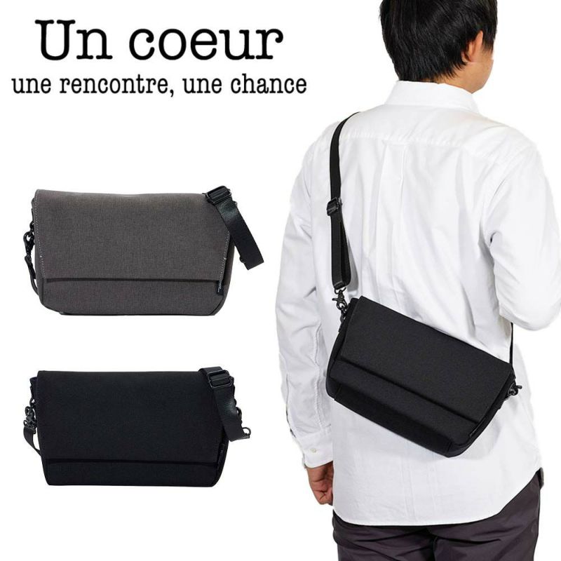 UncoeurショルダーバッグアンクールショルダーバックTOROIITORO2メンズレディースバッグおしゃれシンプルブランドおすすめ人気ブラック無地撥水TORO2K902003N