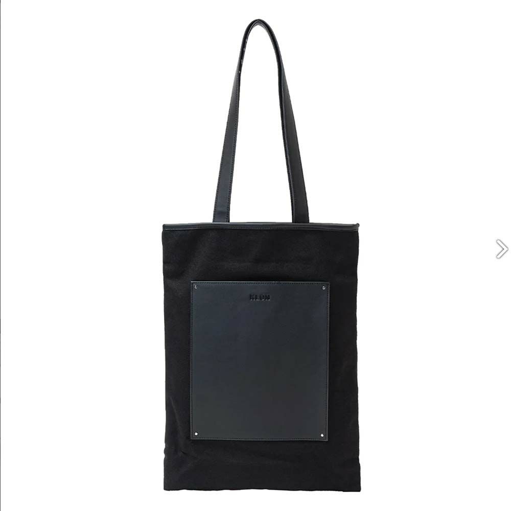 KLONトートバッグクローンメンズレディースPORTRAITCANVASTOTEBAGBLACKWHITE肩掛けカバンおしゃれ通学通勤ブラック黒ホワイト白