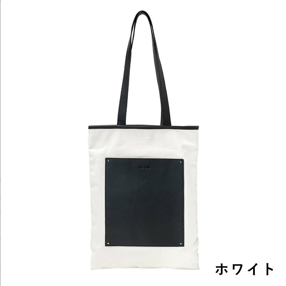 KLONトートバッグクローンメンズレディースPORTRAITCANVASTOTEBAGBLACKWHITE肩掛けカバンおしゃれ通学通勤ブラック黒ホワイト白