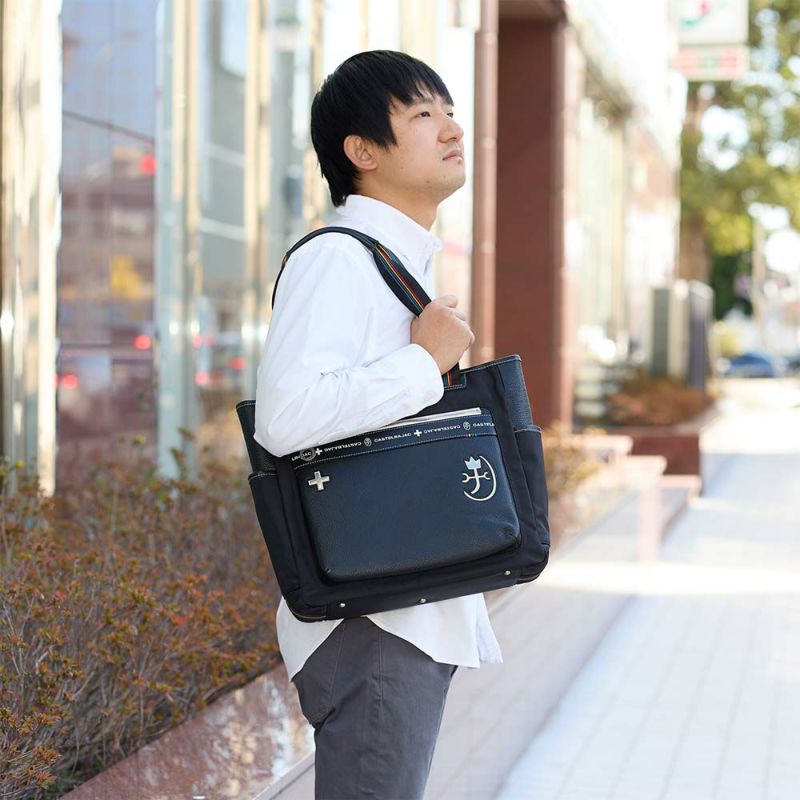 カステルバジャックトートバッグバッグCASTELBAJACコネクトメンズレディースA4トートトートバック肩掛けカバンブランドかっこいいおしゃれ人気大きめファスナー付き大容量おすすめ83711
