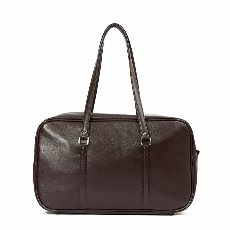 HeMヘムスクールバッグ合皮A4女子中学生高校生女子高生レディーススクールバックサブバッグサブバックスクバブランド通学おしゃれかわいい大容量学生かばん黒色茶色39-7200