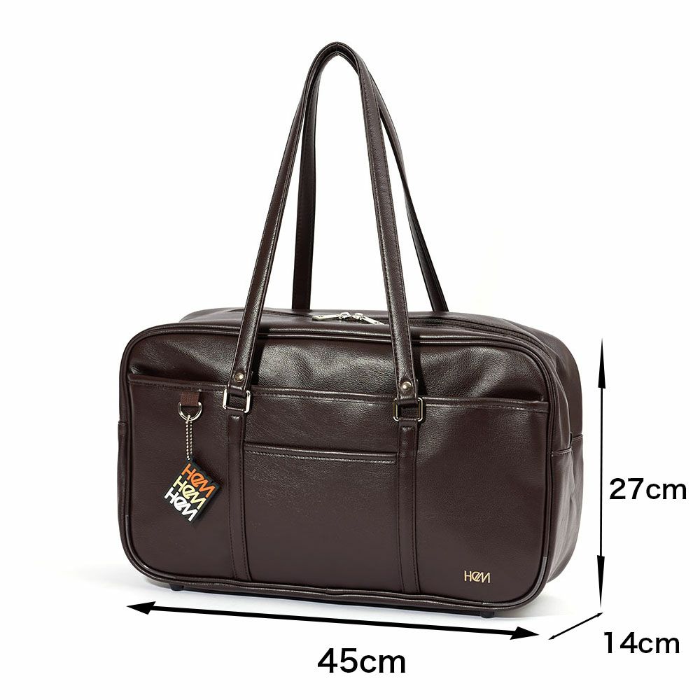 HeMヘムスクールバッグ合皮A4女子中学生高校生女子高生レディーススクールバックサブバッグサブバックスクバブランド通学おしゃれかわいい大容量学生かばん黒色茶色39-7200