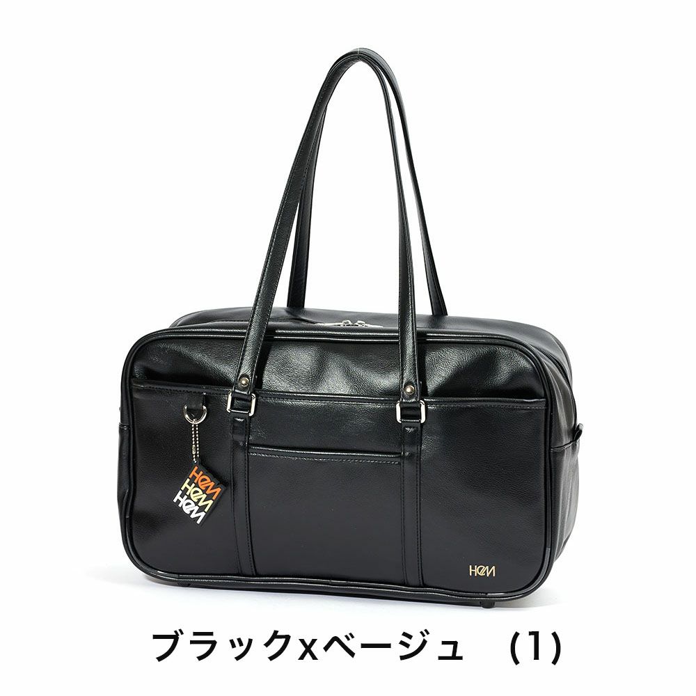 HeMヘムスクールバッグ合皮A4女子中学生高校生女子高生レディーススクールバックサブバッグサブバックスクバブランド通学おしゃれかわいい大容量学生かばん黒色茶色39-7200