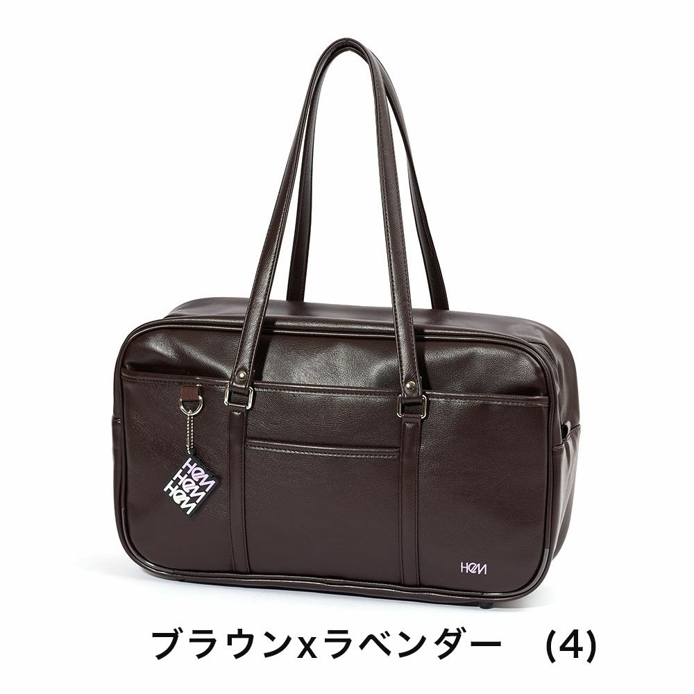 HeMヘムスクールバッグ合皮A4女子中学生高校生女子高生レディーススクールバックサブバッグサブバックスクバブランド通学おしゃれかわいい大容量学生かばん黒色茶色39-7200