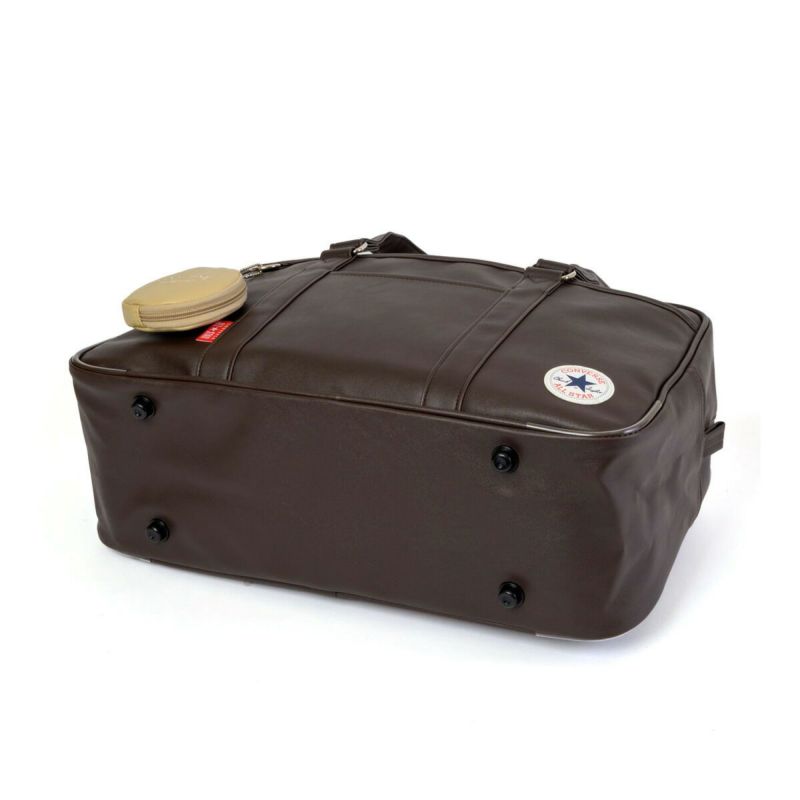 コンバーススクールバッグCONVERSE合皮A4ポーチ付き女子中学生高校生女子高生レディーススクールバックサブバッグサブバックスクバブランド通学おしゃれかわいい大容量ブラックブラウン20101