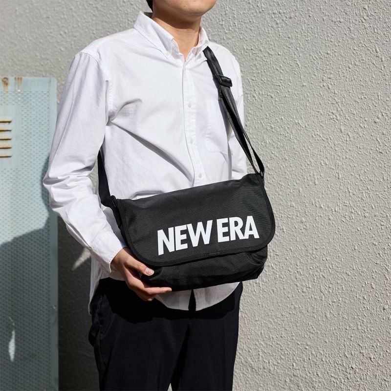 ニューエラショルダーバッグNEWERAメンズレディース9Lブラックショルダーバックかぶせ大きめ大容量人気ブランド軽量おしゃれNEWERA