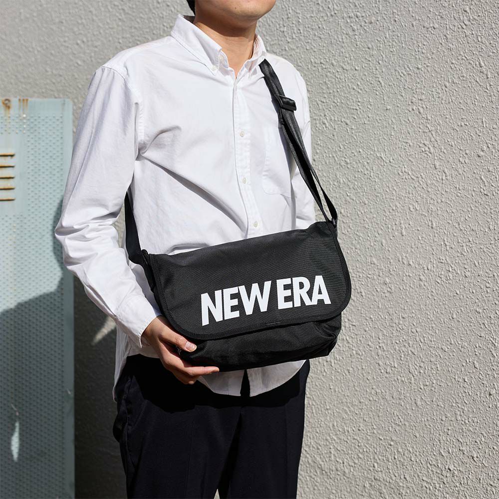 ニューエラショルダーバッグNEWERAメンズレディース9Lブラックショルダーバックかぶせ大きめ大容量人気ブランド軽量おしゃれNEWERA