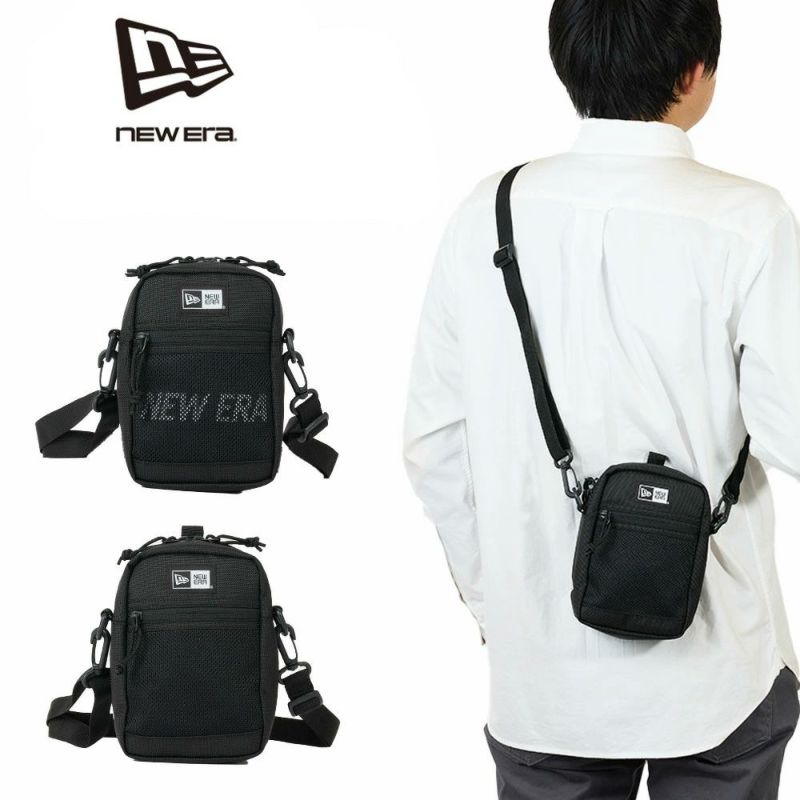 ニューエラショルダーバッグNEWERAメンズレディースショルダーポーチ1.7Lブラックショルダーバック人気小さめ小さいブランド軽量おしゃれNEWERA