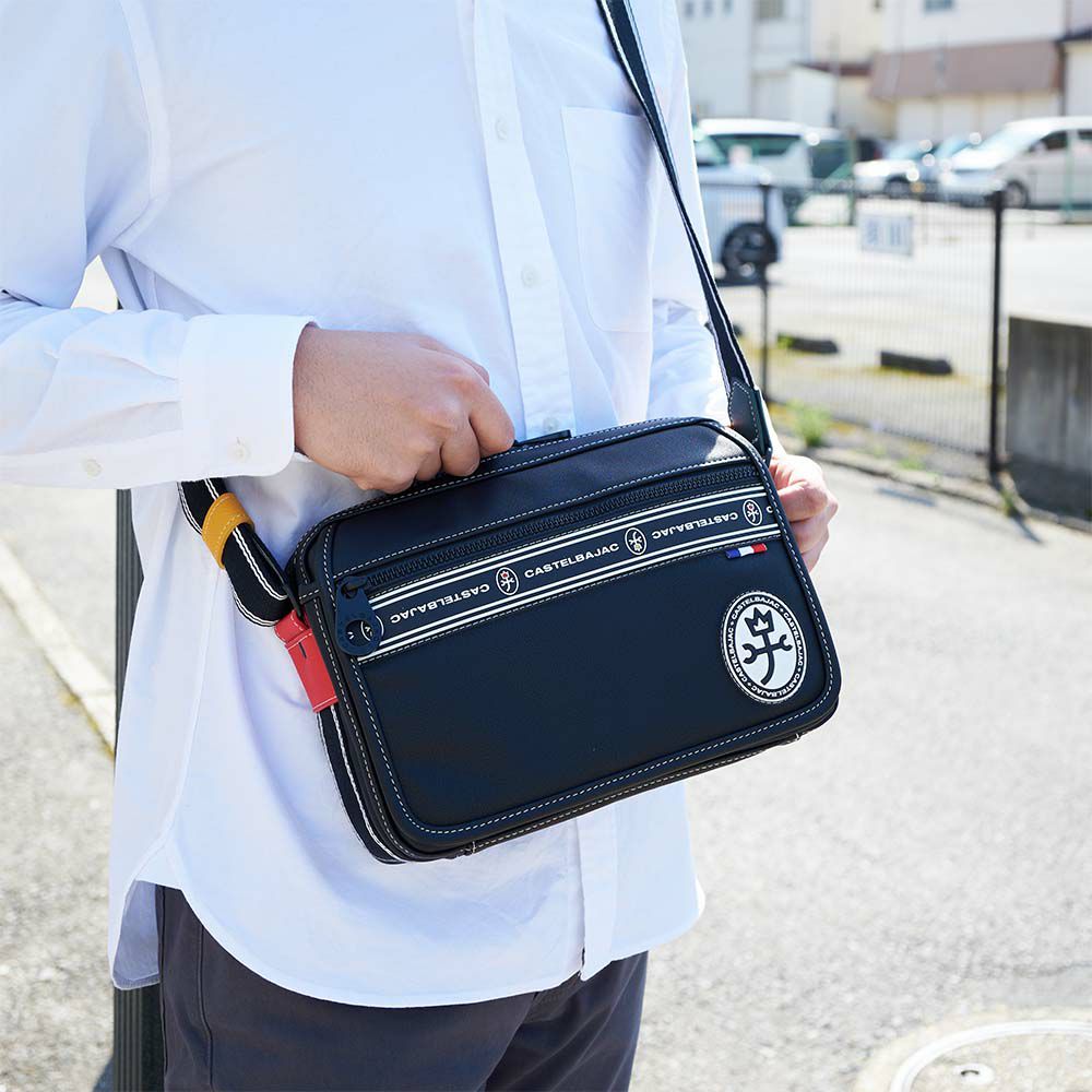 カステルバジャックショルダーバッグバッグCASTELBAJACルックスメンズレディース横型ショルダーバックショルダー斜めがけブランド大人スクエア軽い男性人気40代50代49102