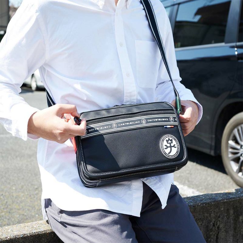 カステルバジャックショルダーバッグバッグCASTELBAJACルックスメンズレディース横型ショルダーバックショルダー斜めがけブランド大人スクエア軽い男性人気40代50代49102