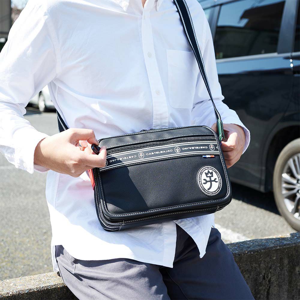 カステルバジャックショルダーバッグバッグCASTELBAJACルックスメンズレディース横型ショルダーバックショルダー斜めがけブランド大人スクエア軽い男性人気40代50代49102
