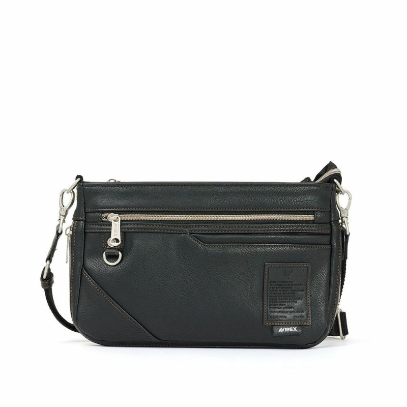 アビレックスショルダーバッグ2WAYAVIREXバッグ合皮横型ショルダーバッグアヴィレックスメンズショルダーバックブランド人気かっこいい斜めがけ斜め掛け30代40代50代60代AX5006